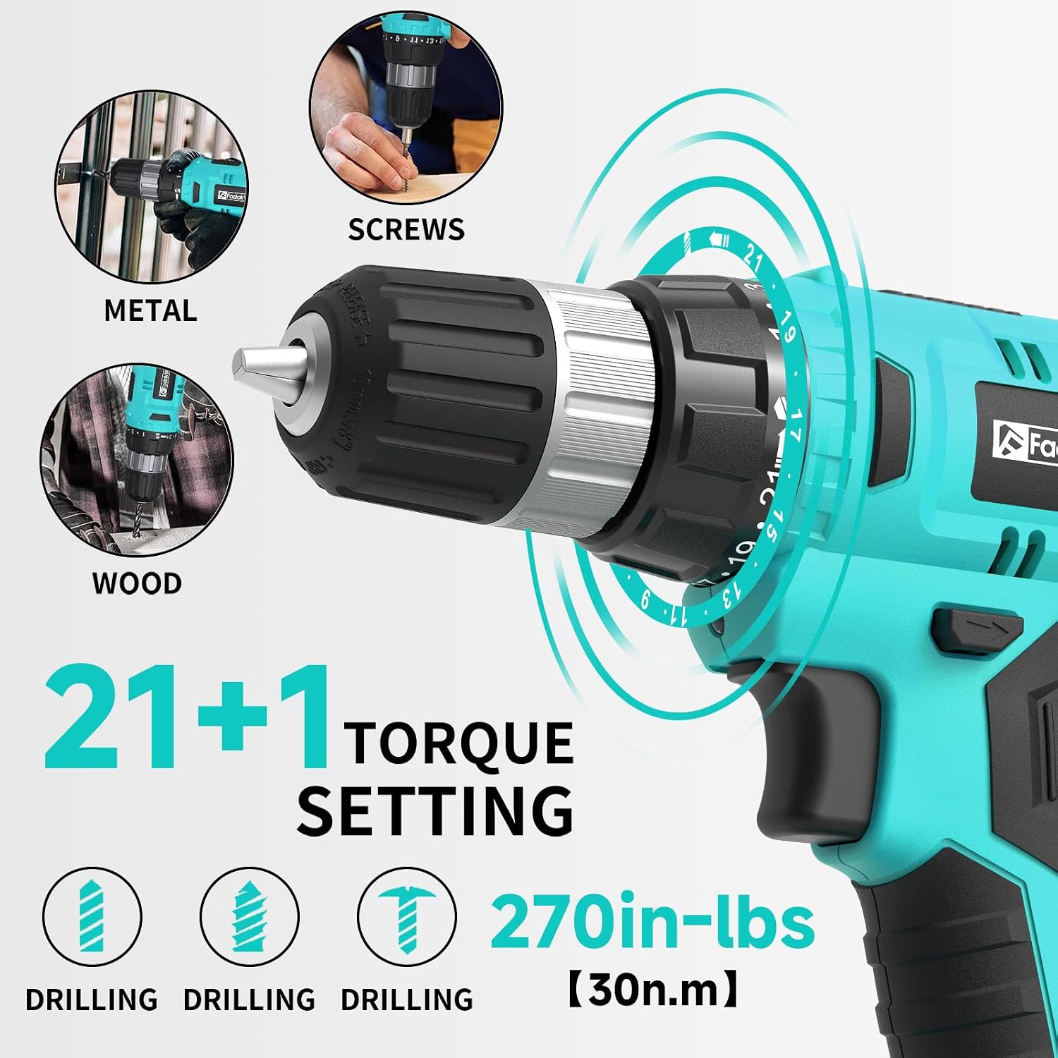 Thumbnail 3 de FADAKWALT Cordless Drill 20V