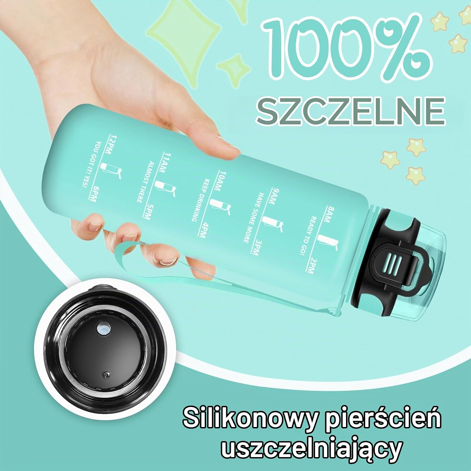 Thumbnail 2 de Grsta Grsta-TY-SHZYG-500ML-M-Blue-Green-3245C – butelka 500 ml z filtrem i skalą czasu