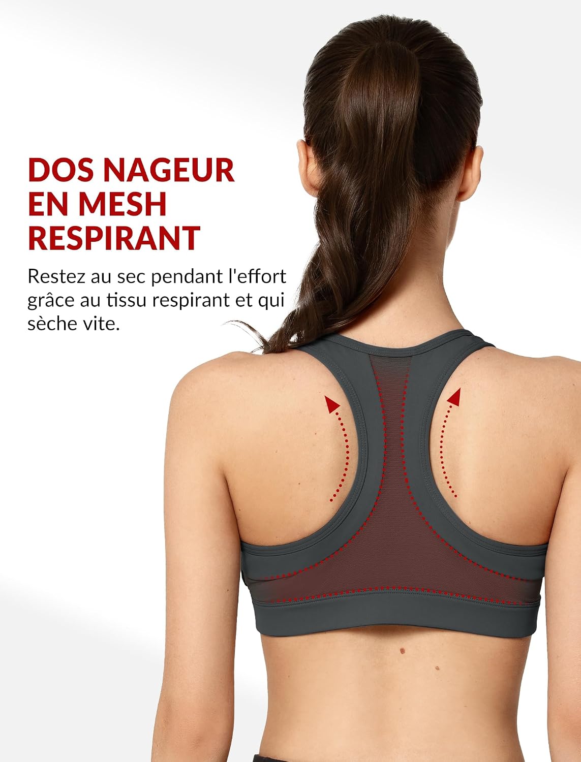 Detalle 2 de Yvette Sport BH Starker Halt Vorderverschluss 🏃♀