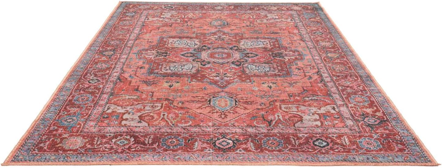 Detalle de RugVista Georgia Oriental Rug, 160 x 230 cm, Red and Blue, Low Pile