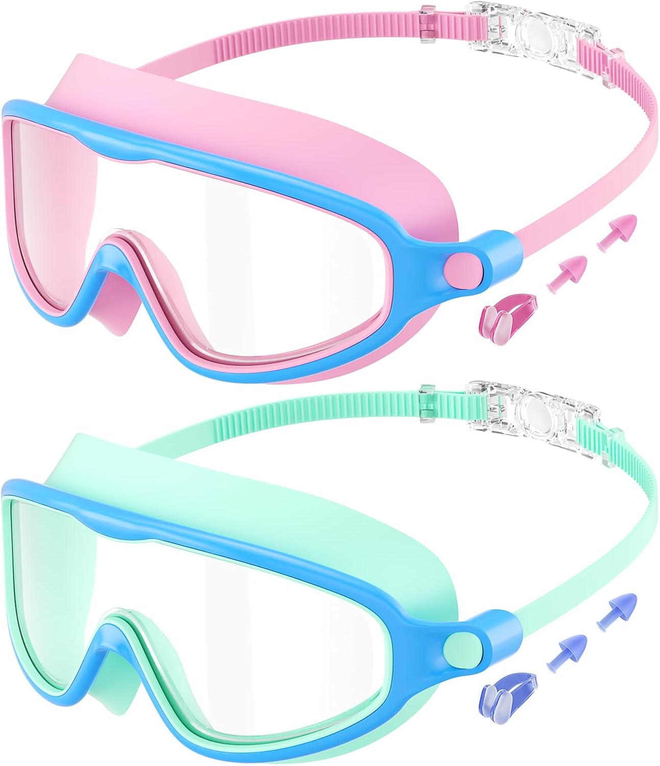 Detalle de Senders 2 Pack Kids Wide Vision Anti-Fog Swimming Goggles