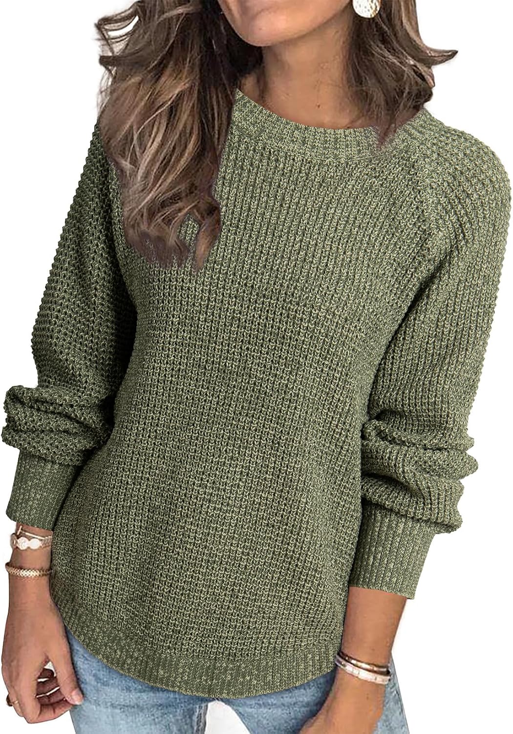 Detalle de Dokotoo Women's Pullover Sweater, Waffle Knit