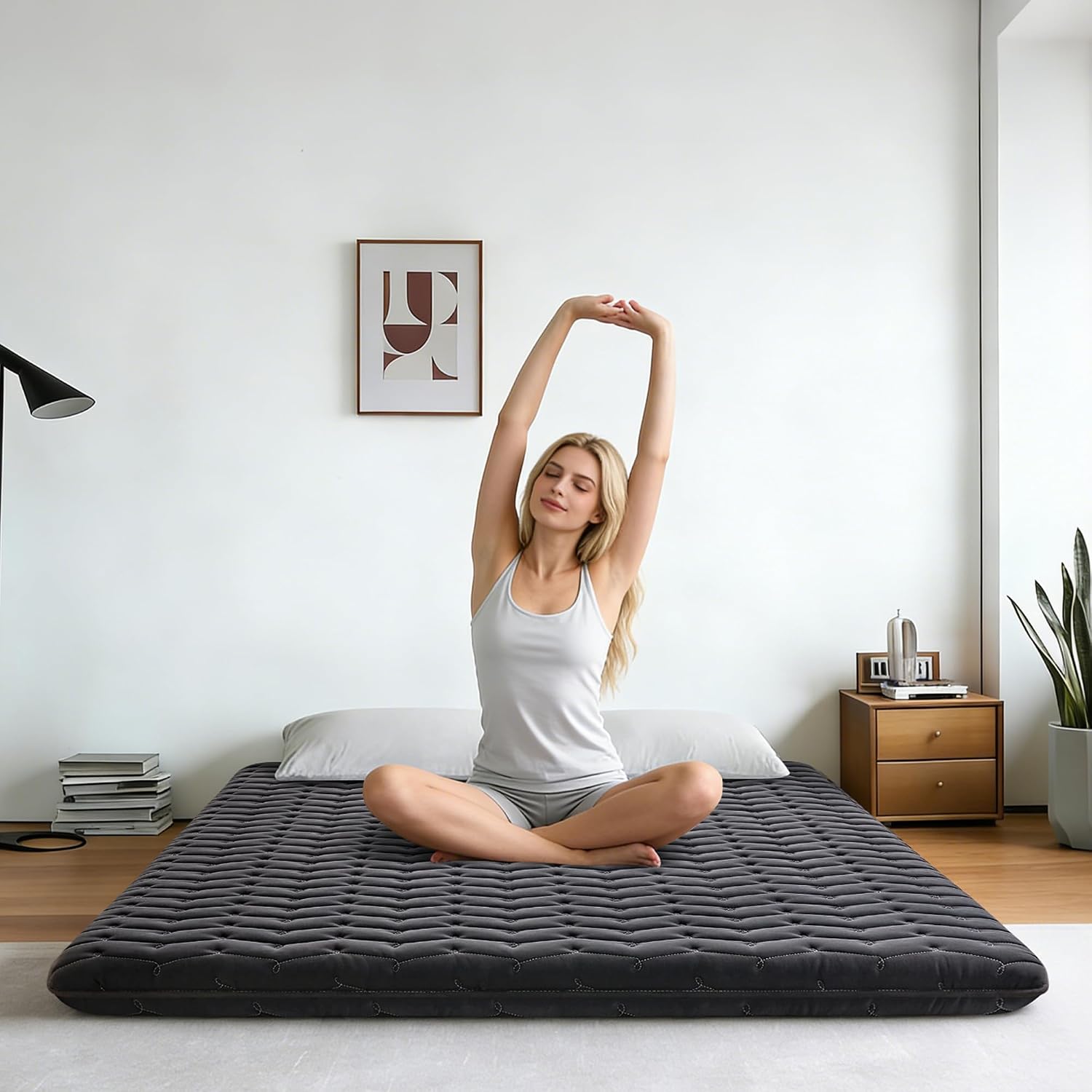 Thumbnail 6 de Vibe bear HSTTM-1 Japanese Futon Floor Mattress, Full Size, 3.2-Inch Foam