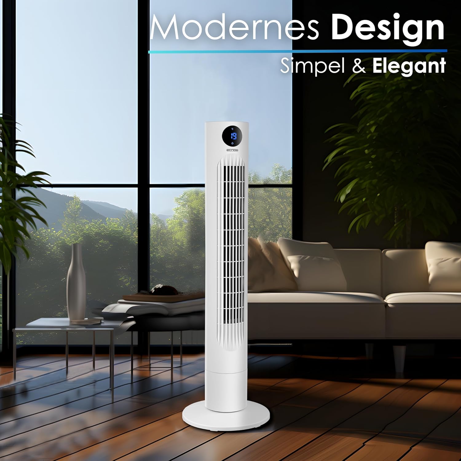 Thumbnail 6 de Echos Turmventilator – leiser Turmventilator mit Fernbedienung, Oszillation und 12h Timer