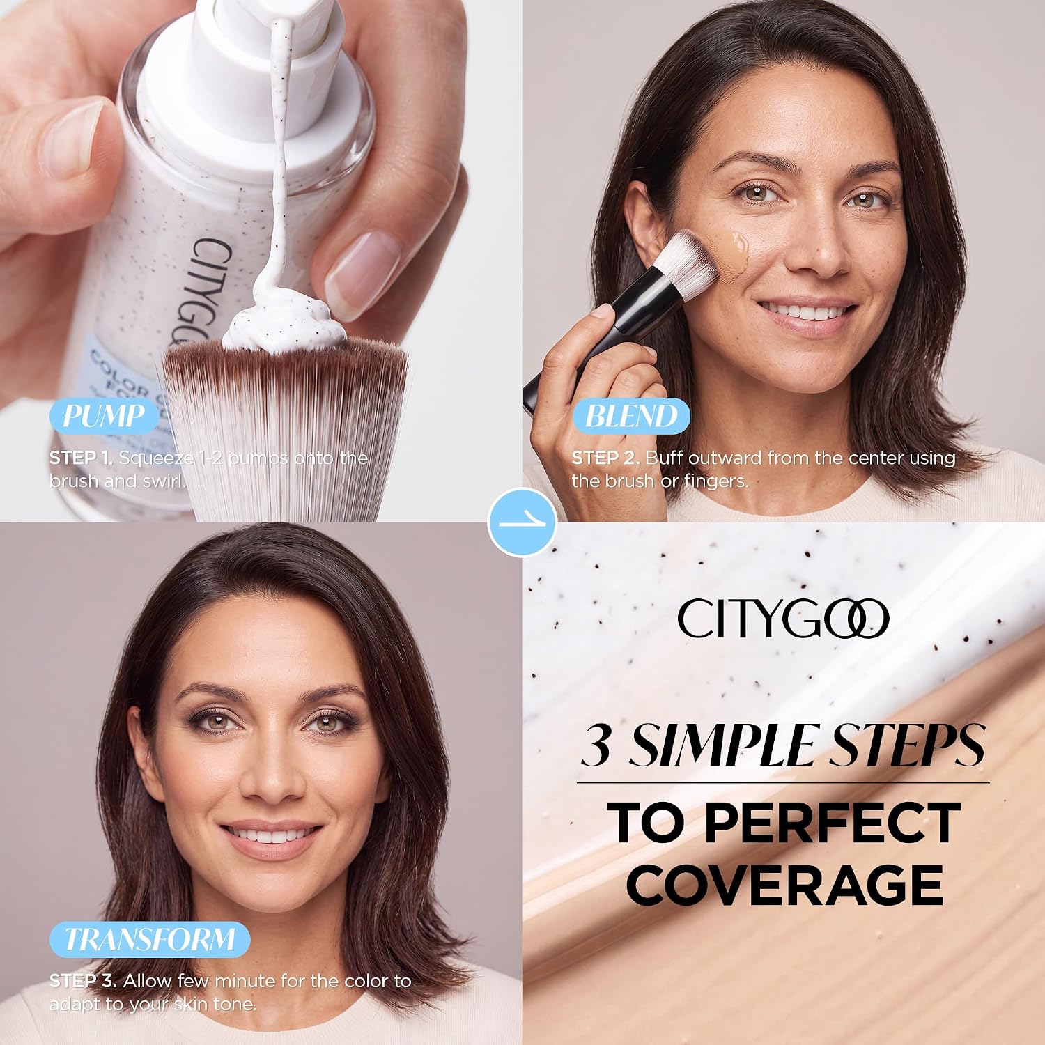 Thumbnail 6 de CITYGOO Color-Changing Foundation, 1 FL OZ
