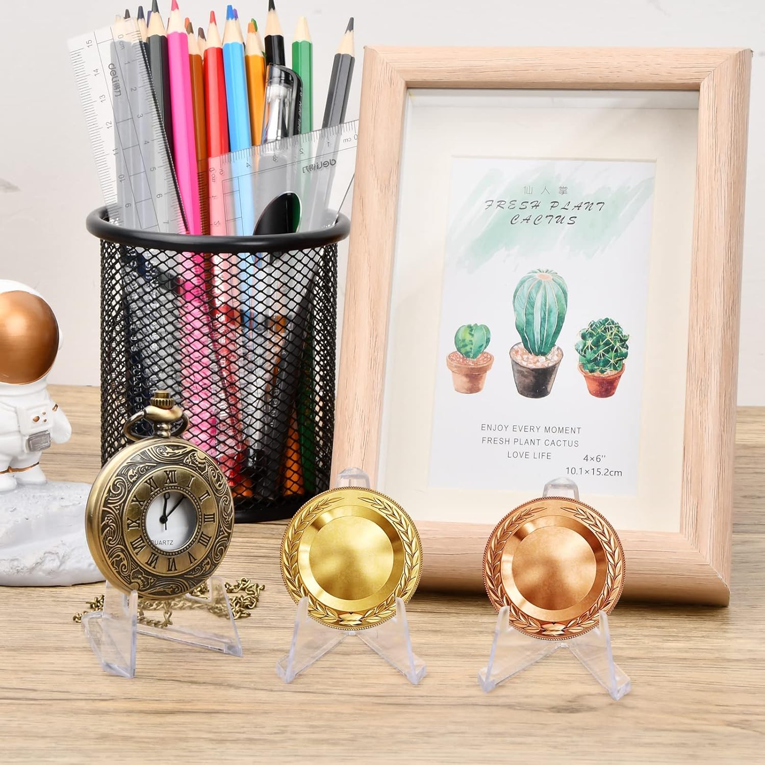 Thumbnail 2 de Semazz Acryl Münzständer – 24 Stück Displays aus klarem Acryl für Münzen, Medaillen und Kleinteile