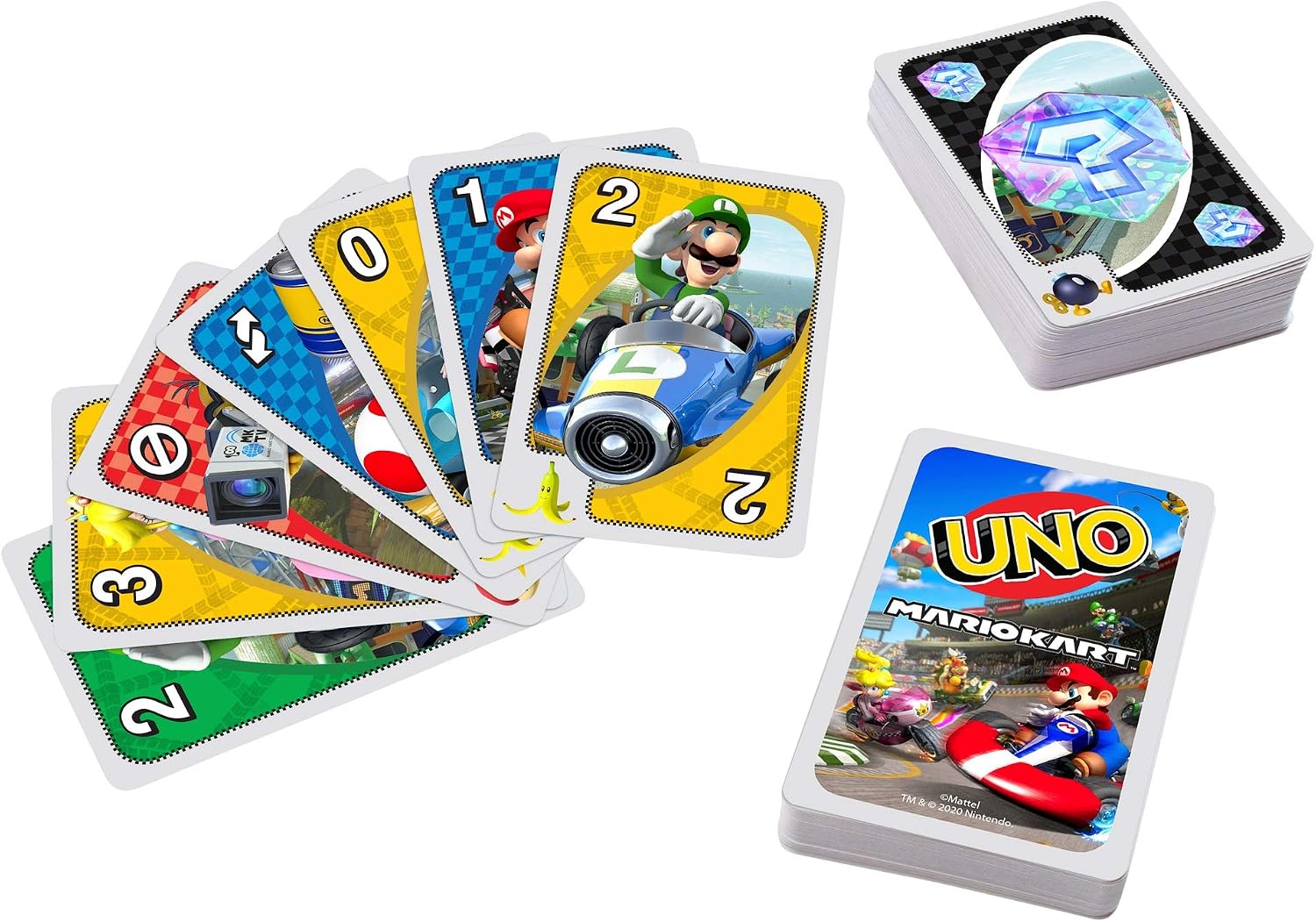 Detalle de マテルゲーム UNO マリオカート カードゲーム GWM70 2~10人用・7歳から