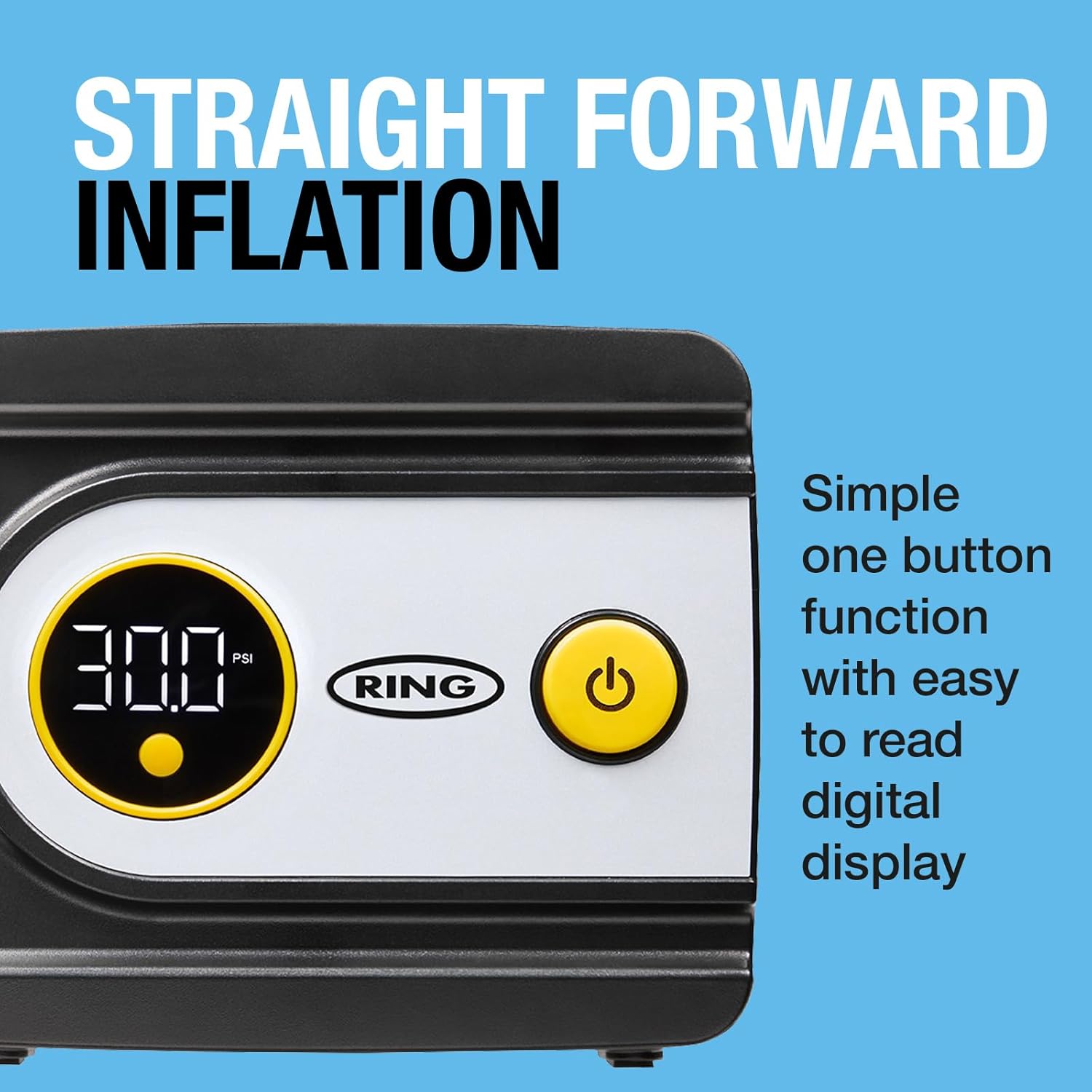 Thumbnail 1 de Ring TyreInflate 20 Digital Tyre Inflator with three adaptors 📈
Ring TyreInflate 20 Digital Tyre Inflator with three adaptors 📈