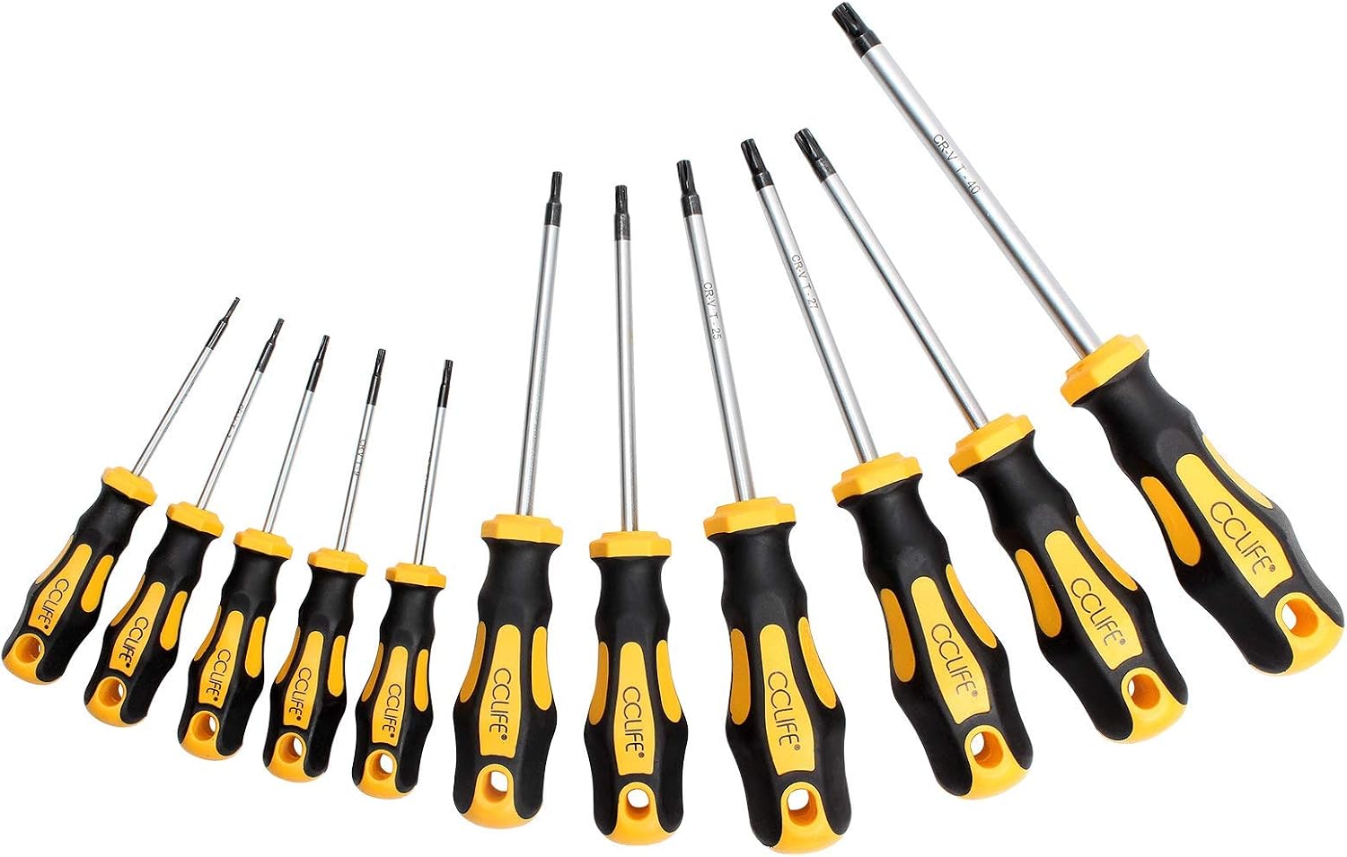 Detalle 2 de CCLIFE 5015 Torx-schroevendraaierset, 11-delig, magnetisch T6–T40