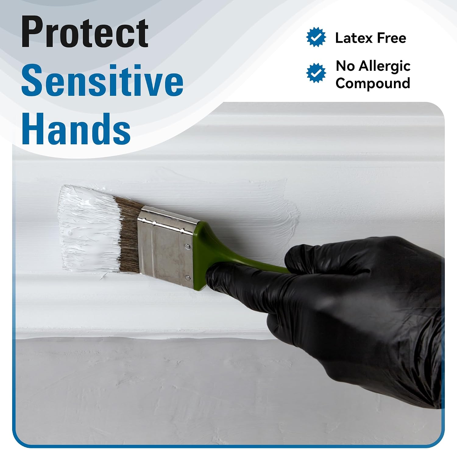 Thumbnail 4 de SWIFTLITE Black Disposable Nitrile Gloves — Food Safe, Latex-Free, Powder-Free (3 mil)