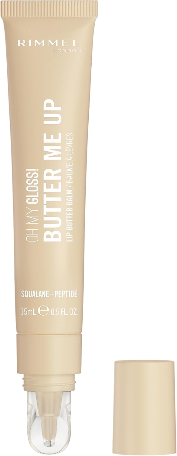 Detalle de Rimmel London Oh My Gloss Butter Me Up Lip Butter Balm, 001 Vanilla Frost, 15 mL