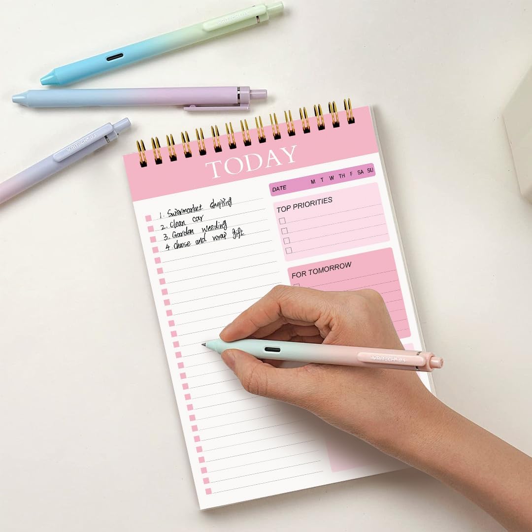 Thumbnail 5 de Zhswlp 2 Pack To Do List Notebook – Undated Daily Planner, A5 Spiral Notepad