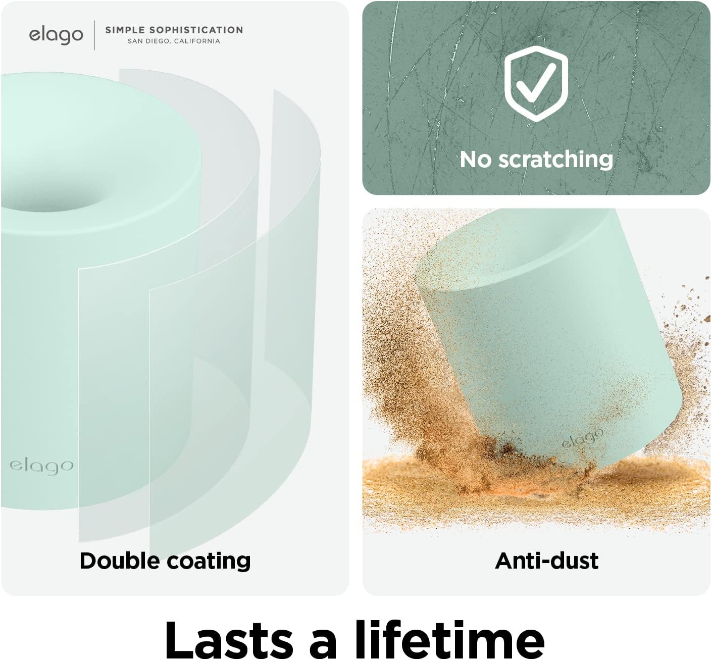 Thumbnail 3 de elago Pencil Stand for Apple Pencil Pro and tablet styluses (Mint) — silicone dock stand