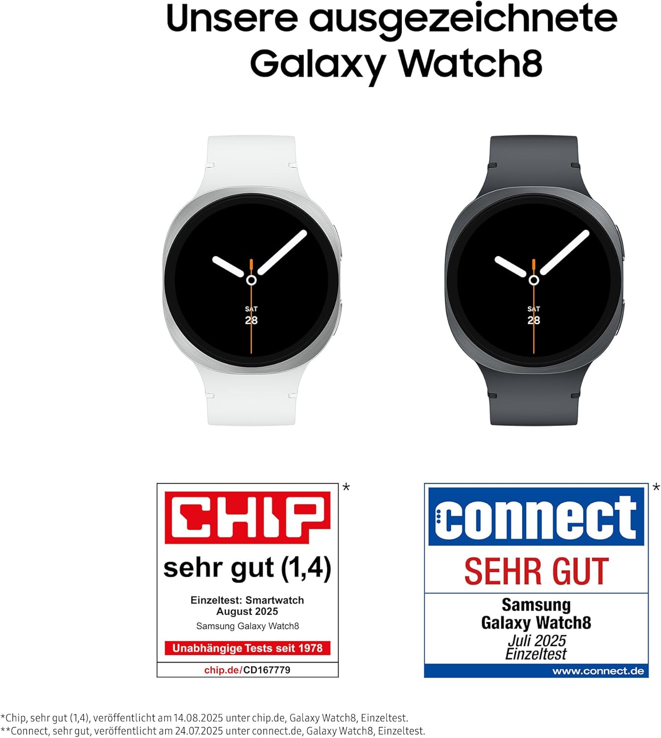 Thumbnail 1 de Samsung Galaxy Watch8 Smartwatch mit Galaxy AI: Fitness-, Schlaf- und Wellness-Coach