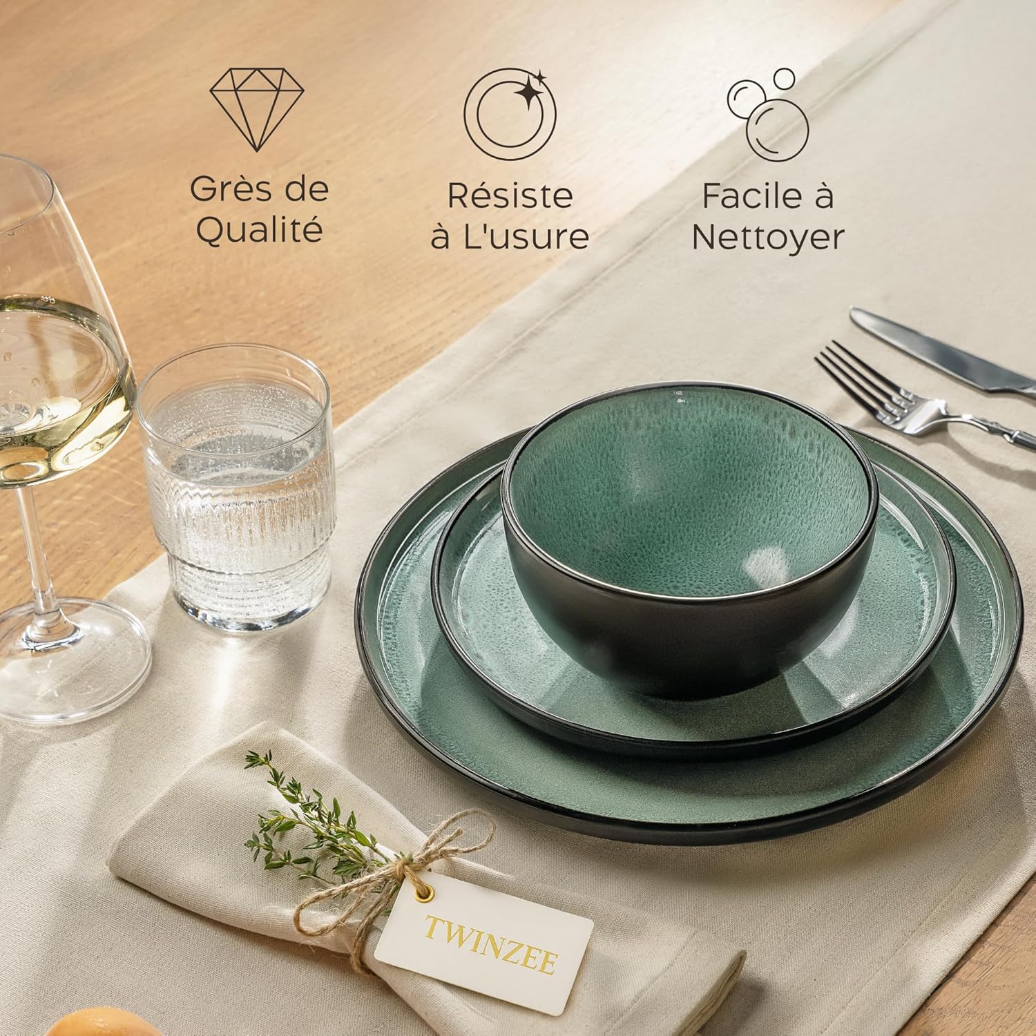 Detalle de Twinzee 6 Assiette Dessert Sage ⚙