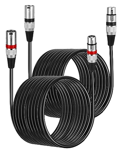 Detalle de PERMUST Lote 2 Cables XLR 10 m 3 pines blindados con conectores metálicos
