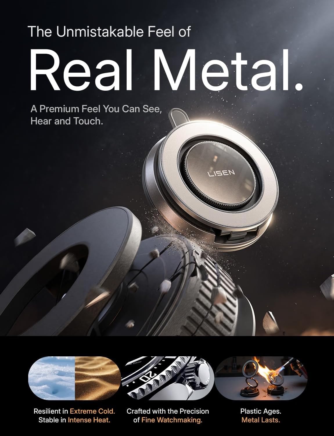 Detalle de LISEN Magnetic Car Phone Mount, All-Metal