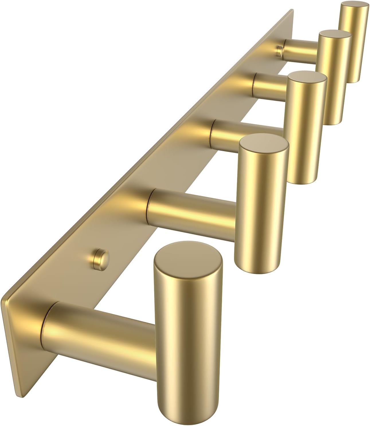 Detalle de VAEHOLD 067 Wall-Mount Hook Rack, Gold Stainless Steel, 5 Hooks