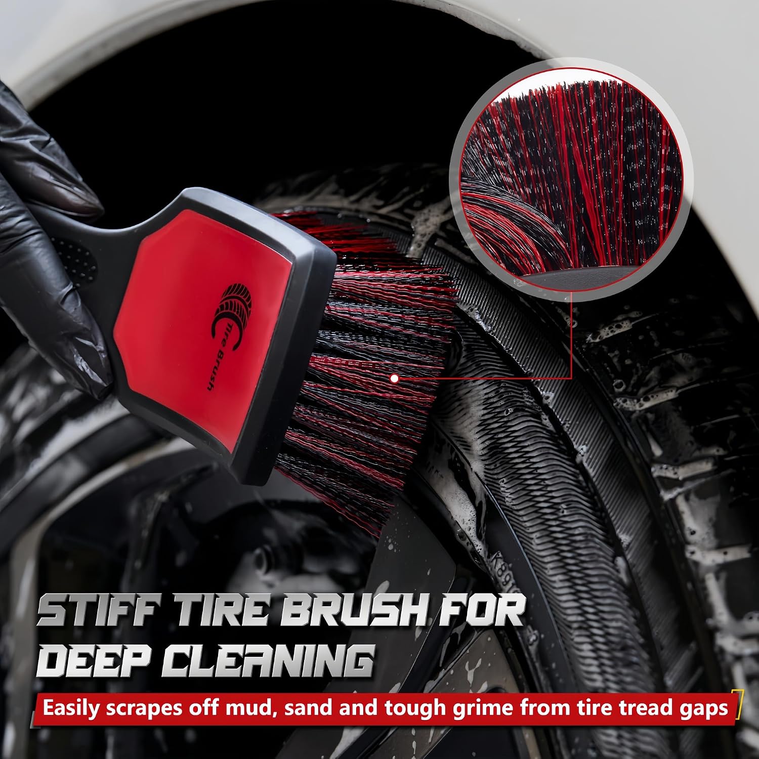 Detalle de BMLEI Wheel and Tire Brush Set, 2-Pack