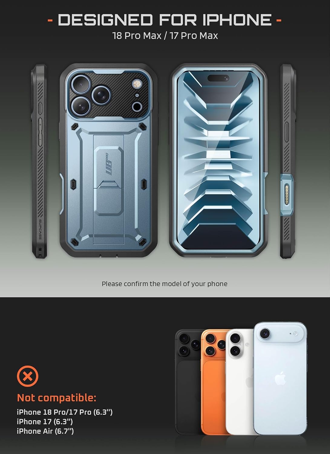 Detalle de SUPCASE iPhone Case for iPhone 18 Pro Max