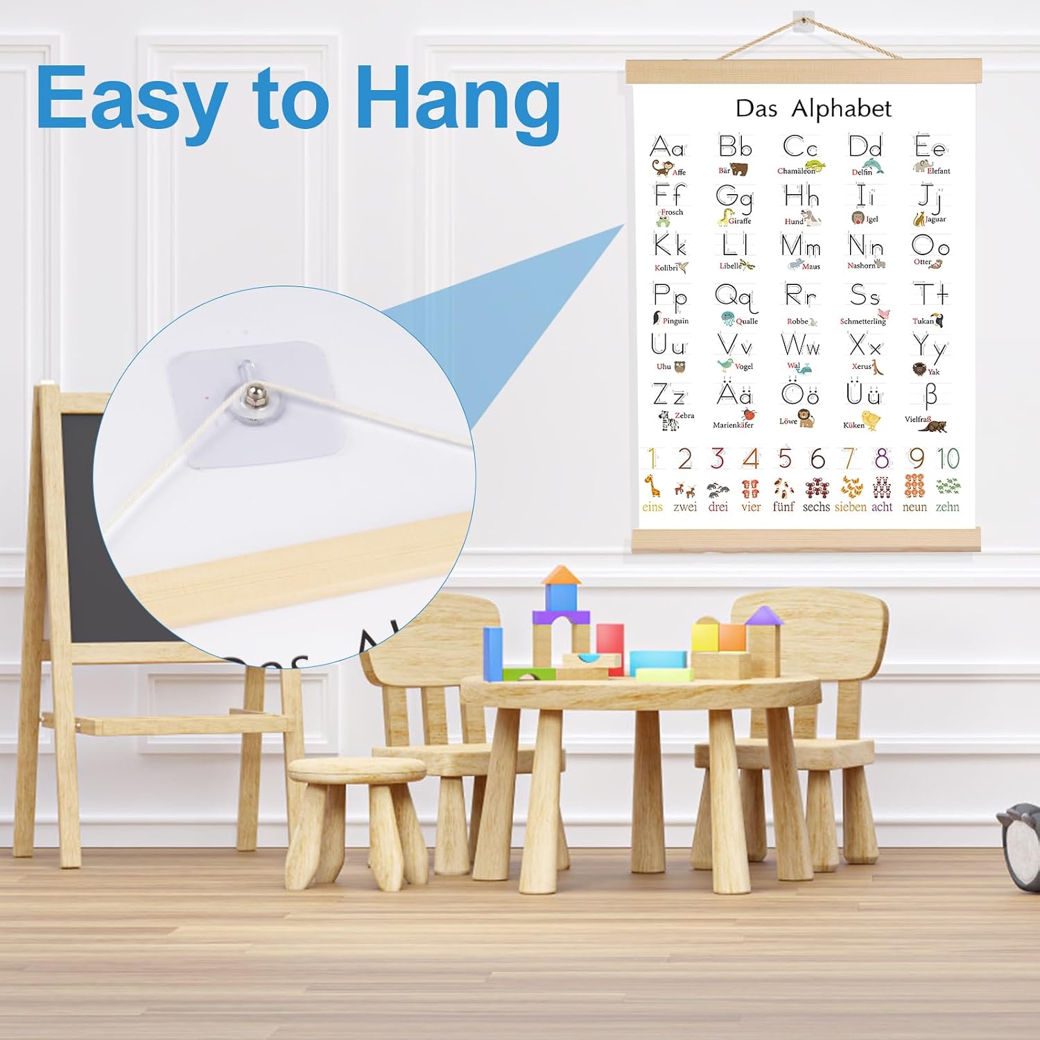 Thumbnail 4 de Maxmoc ABC Poster für Kinder (30x40 cm) mit Zahlen 1–10 – Lernposter für Kindergarten & Grundschule