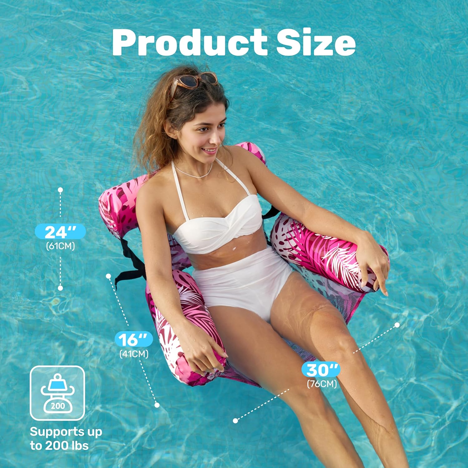 Thumbnail 4 de SLOOSH Pool Floats Chairs Adult: Inflatable Pool Lounge with Adjustable Support