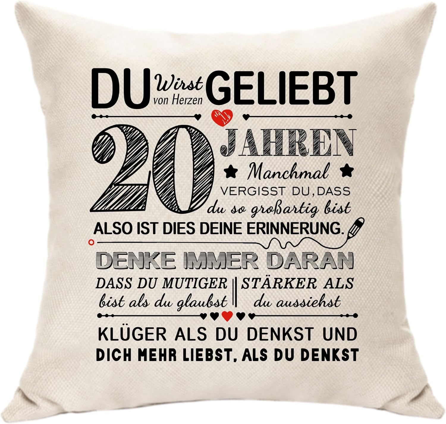 Detalle de 35. Geburtstag Geschenkidee: Kissenbezug als Erinnerungsdeko – Für Frauen & Männer