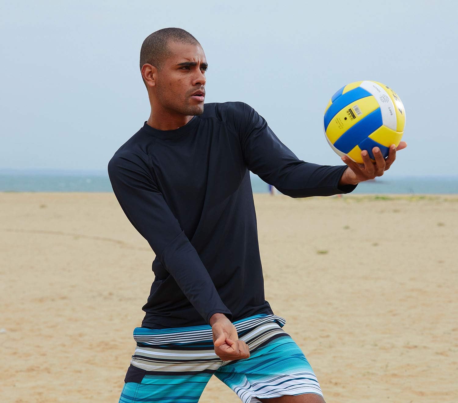 Thumbnail 4 de Men's Long Sleeve Swim Shirt Rash Guard, UPF 50+, Quick-Drying, Moisture-Wicking