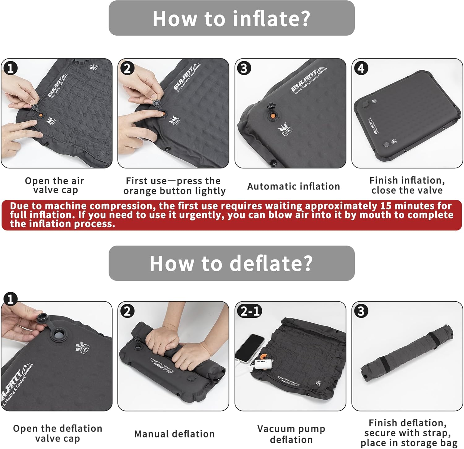 Thumbnail 2 de EULANT Outdoor Self-Inflating Seat Cushion