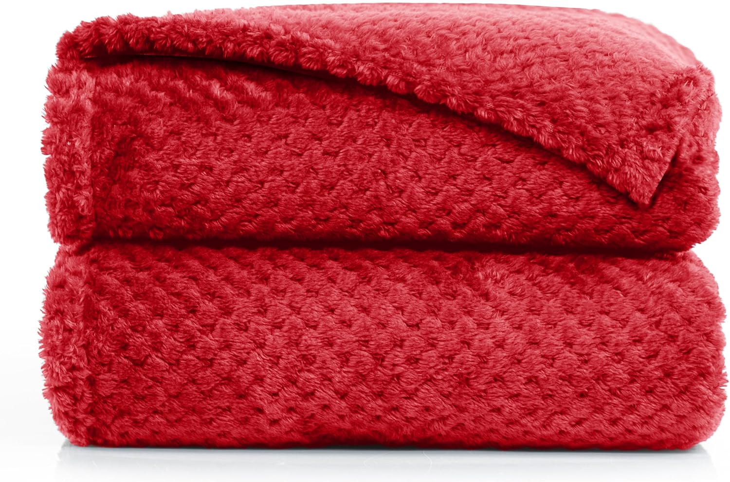 Detalle de DecoKing Couverture polaire 70 x 150 cm plaid doux rouge đ