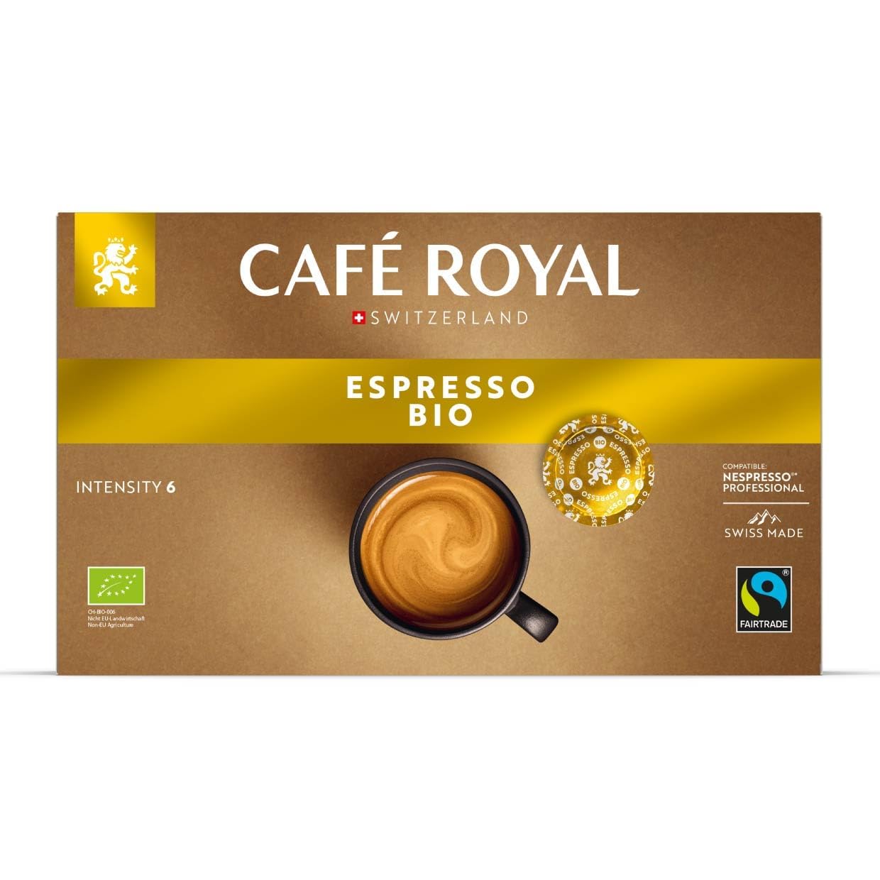Detalle 2 de Café Royal Professional Pads Bio Espresso – 50 kompatible Pads für Nespresso® Professional, Bio & Fairtrade