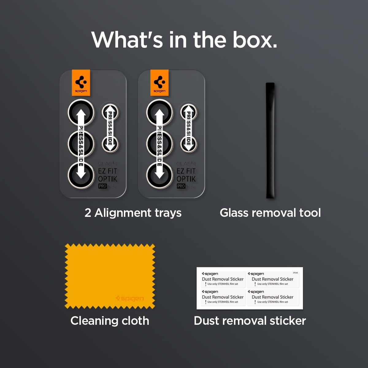 Thumbnail 6 de Spigen Glas.TR EZ Fit Optik Pro Protection Caméra pour Samsung Galaxy S24 Ultra (2 pièces) en gris titane