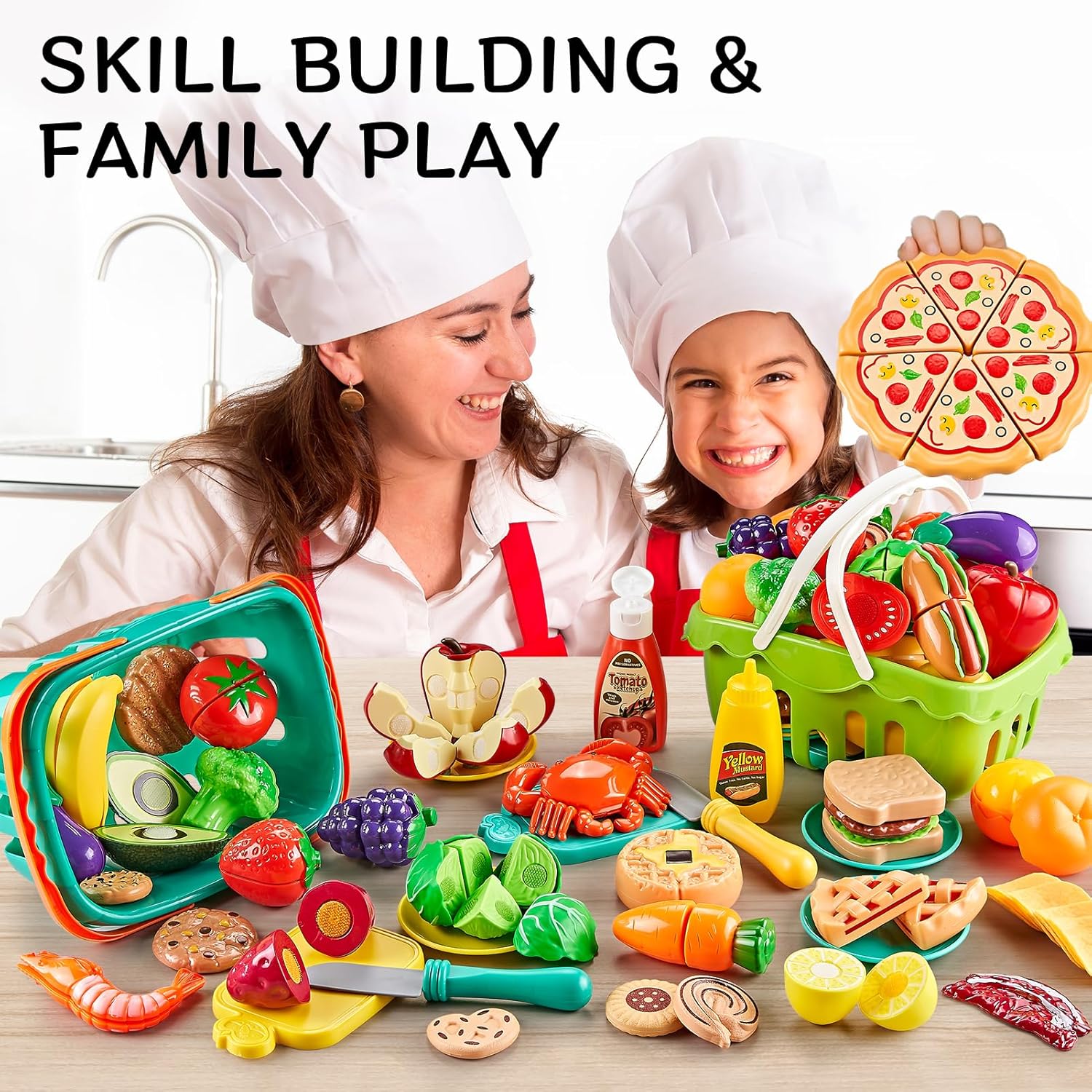 Detalle 2 de 85Pc Pretend Play Food Set for Kids ๐ฝ