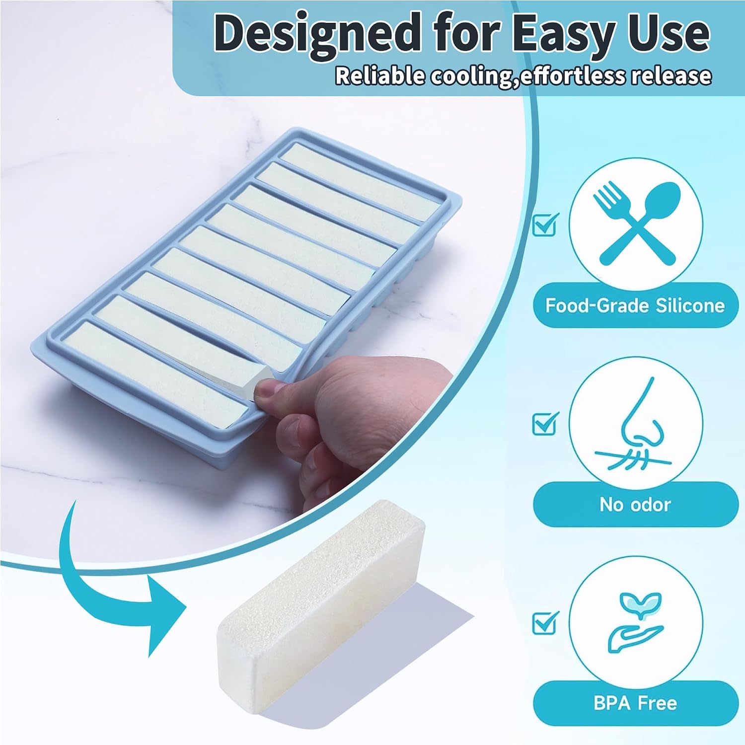 Thumbnail 2 de Silicone Freezer Trays, 50 mL