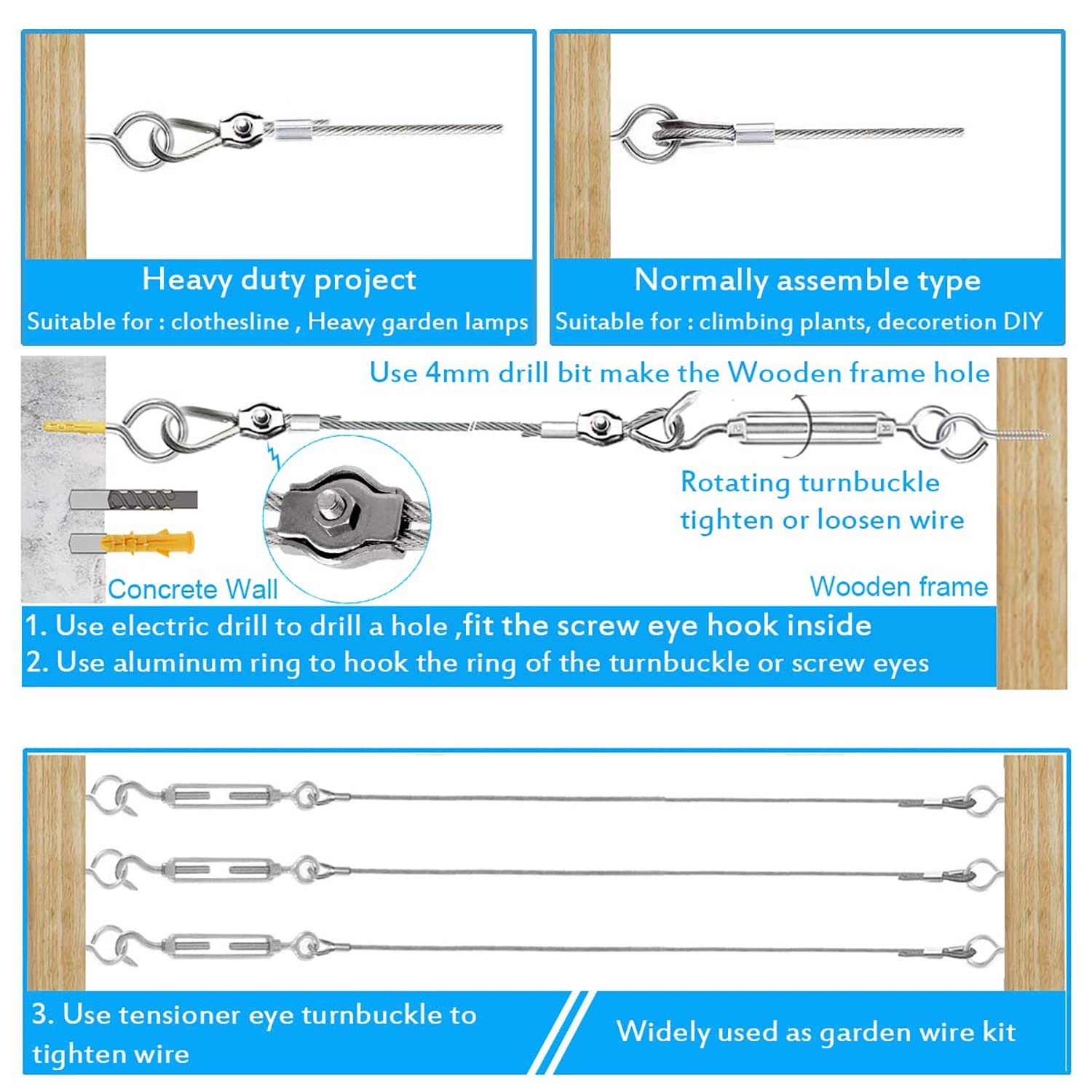 Detalle de AMLOOPH 50M garden wire 2mm