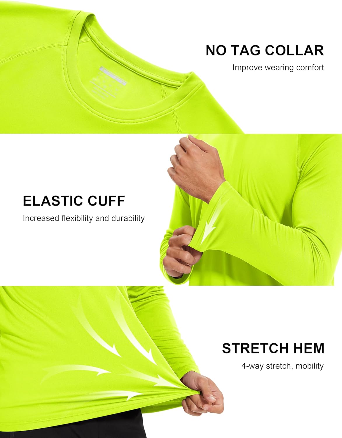 Thumbnail 3 de MAGCOMSEN Men’s Long Sleeve UPF 50+ Sun Protection Athletic Shirt for Hiking, Running & Workouts