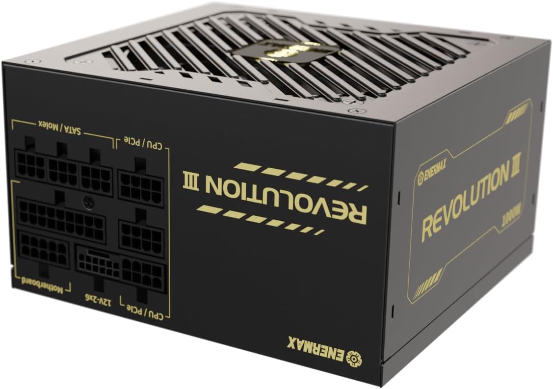Detalle 2 de ENERMAX Revolution III 1000 W – zasilacz ATX 3.1, PCIe 5.1, modularny, 80 PLUS Gold