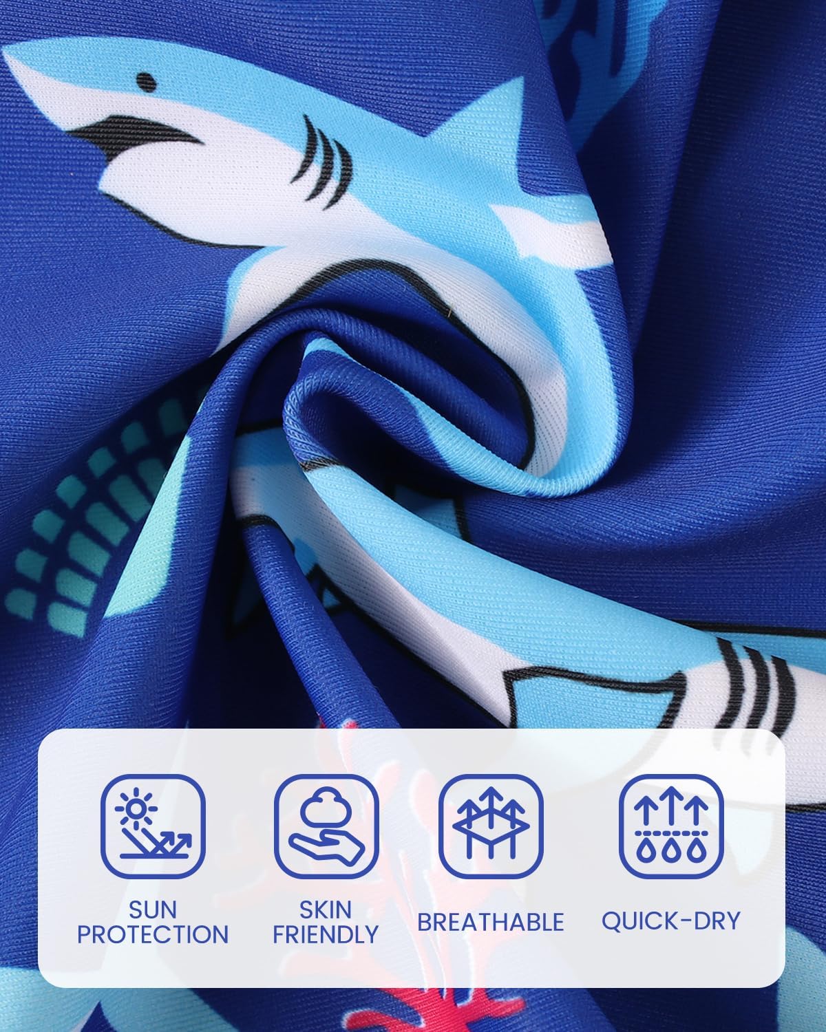 Thumbnail 4 de JiAmy Baby Badeanzug Einteiler kurzarm mit UV-Schutz und Mütze (3 Monate–3 Jahre)