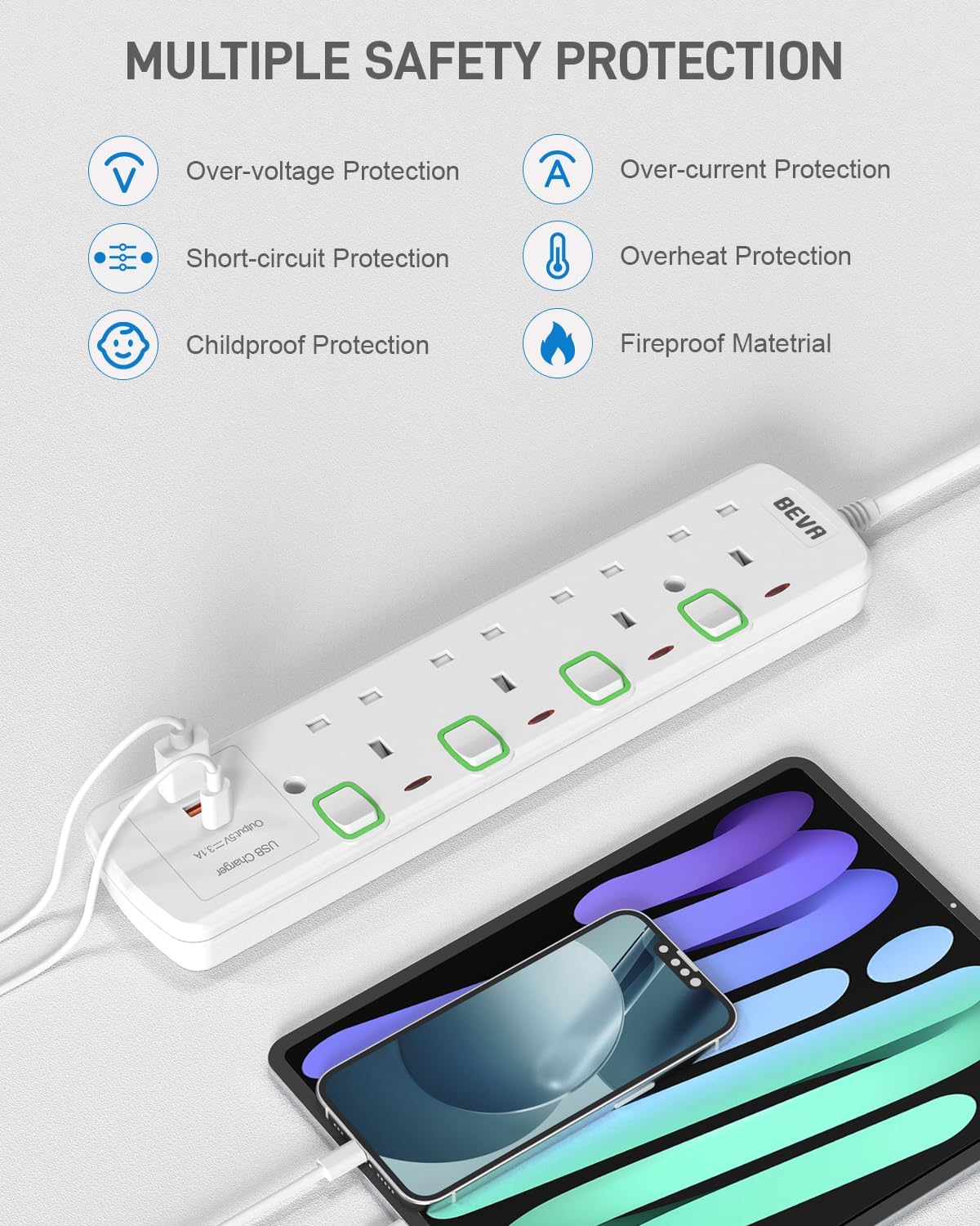 Thumbnail 6 de BEVA 4-way extension lead with 1.5m