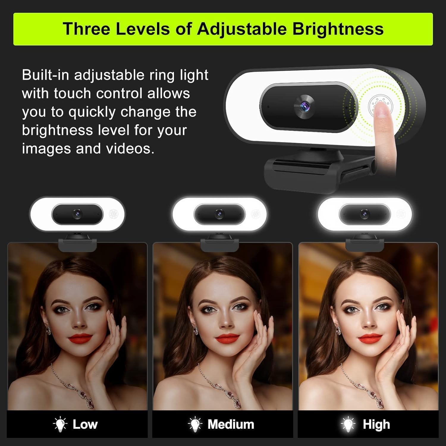 Thumbnail 2 de ToLuLu Webcam with Ring Light