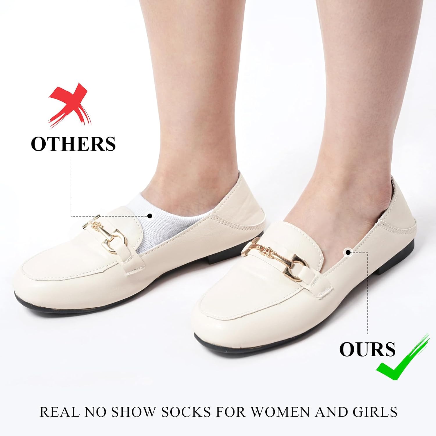 Detalle de Blu Ninfee No Show Socks for Women (Invisible Liner Multipack) – Low Cut Cotton Shoe Socks, 5 Pairs