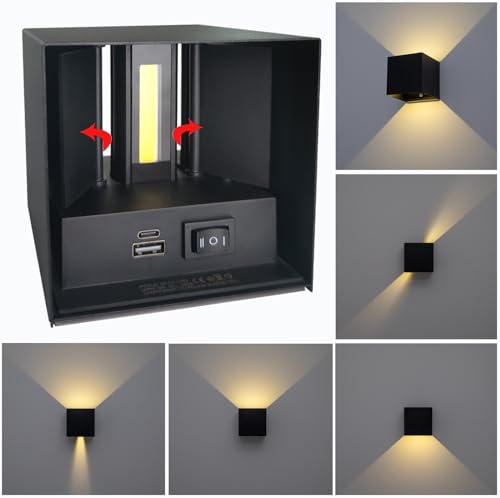 Detalle 2 de 2 Pièces Appliques Murales avec Detecteur de Mouvement, 6W, 3600mAh, Blanc Chaud 3000K ⚙
