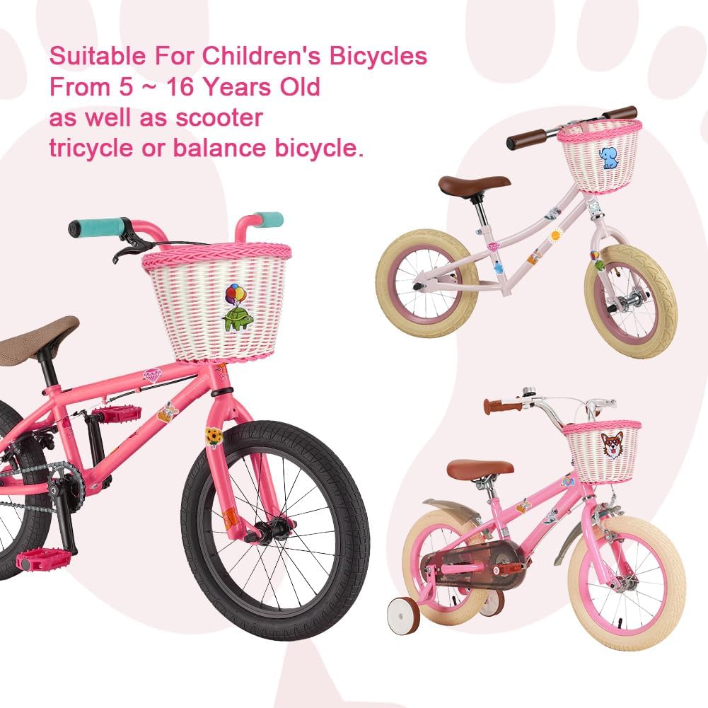 Thumbnail 4 de Flintronic Kids Bike Basket Handwoven Cycle Basket