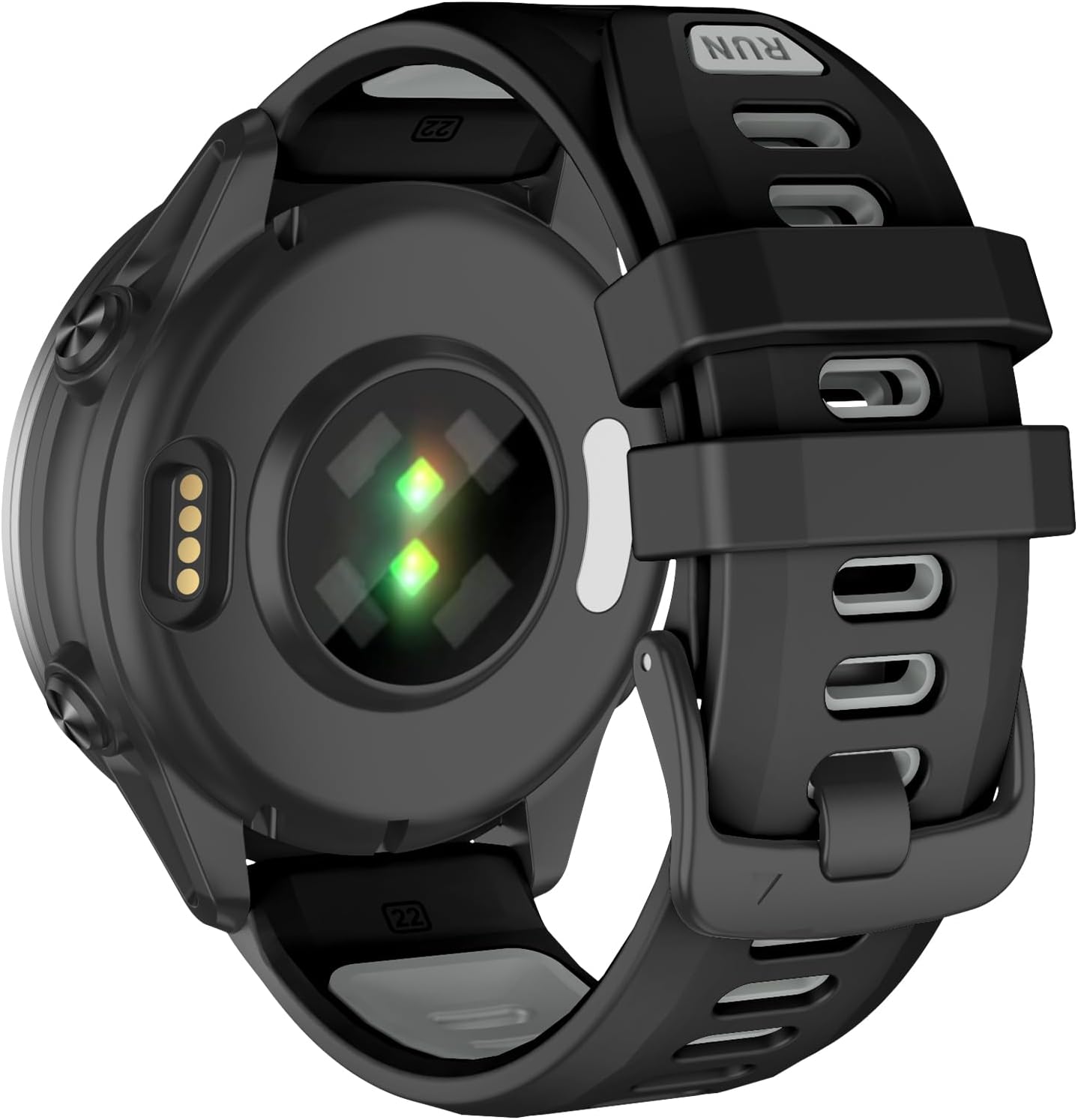 Detalle 2 de OVERSTEP 22mm silicone watch bands for Garmin Forerunner 970/965/955/945 & Descent G1/G1 Solar