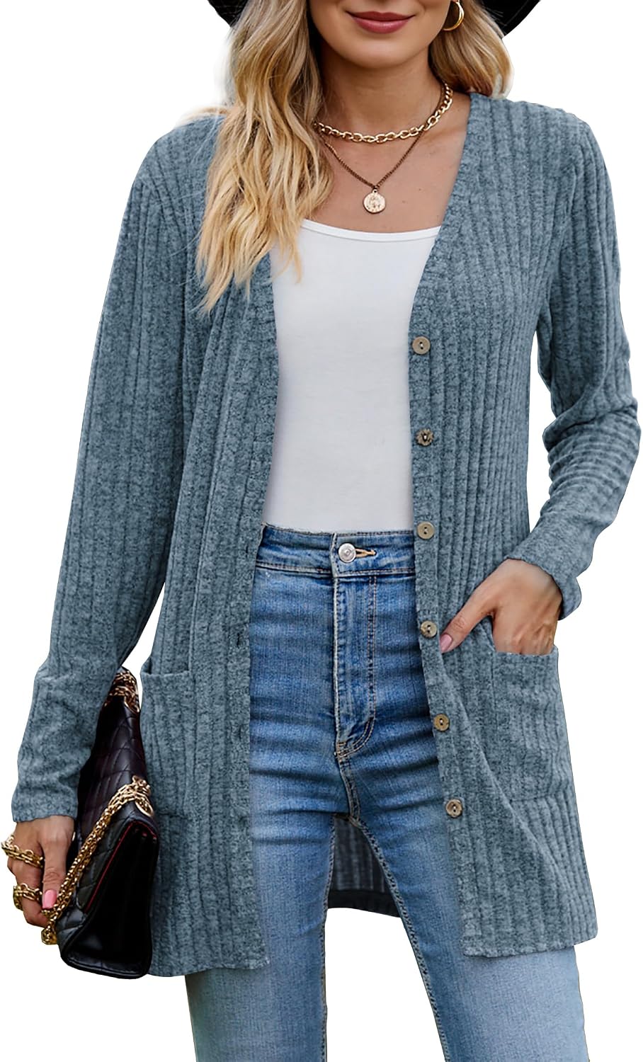 Thumbnail 5 de MYCOLORBLUE Alte Zeiten Strickjacke Damen