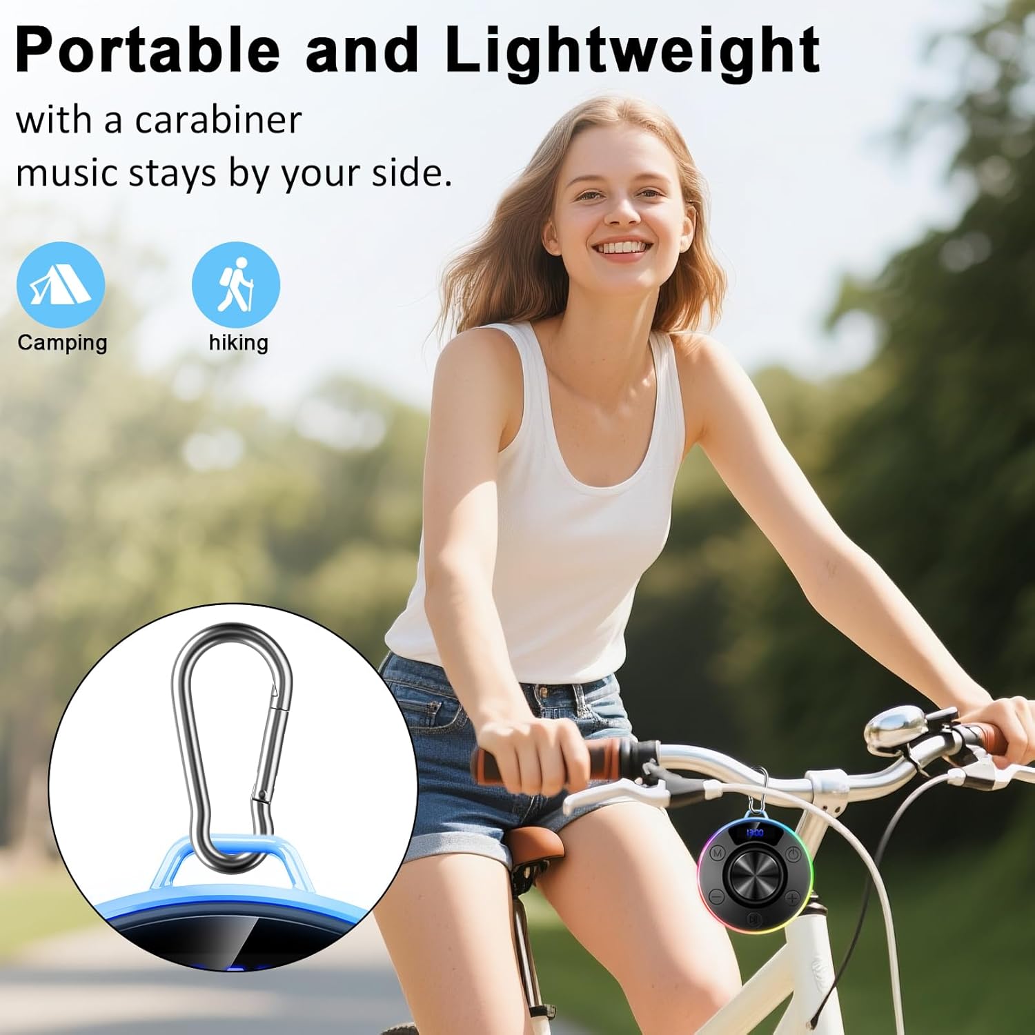 Thumbnail 4 de Dyurwa wasserdichter Bluetooth-Duschlautsprecher mit Zeitanzeige – IPX7, starker Bass & flexible Befestigung