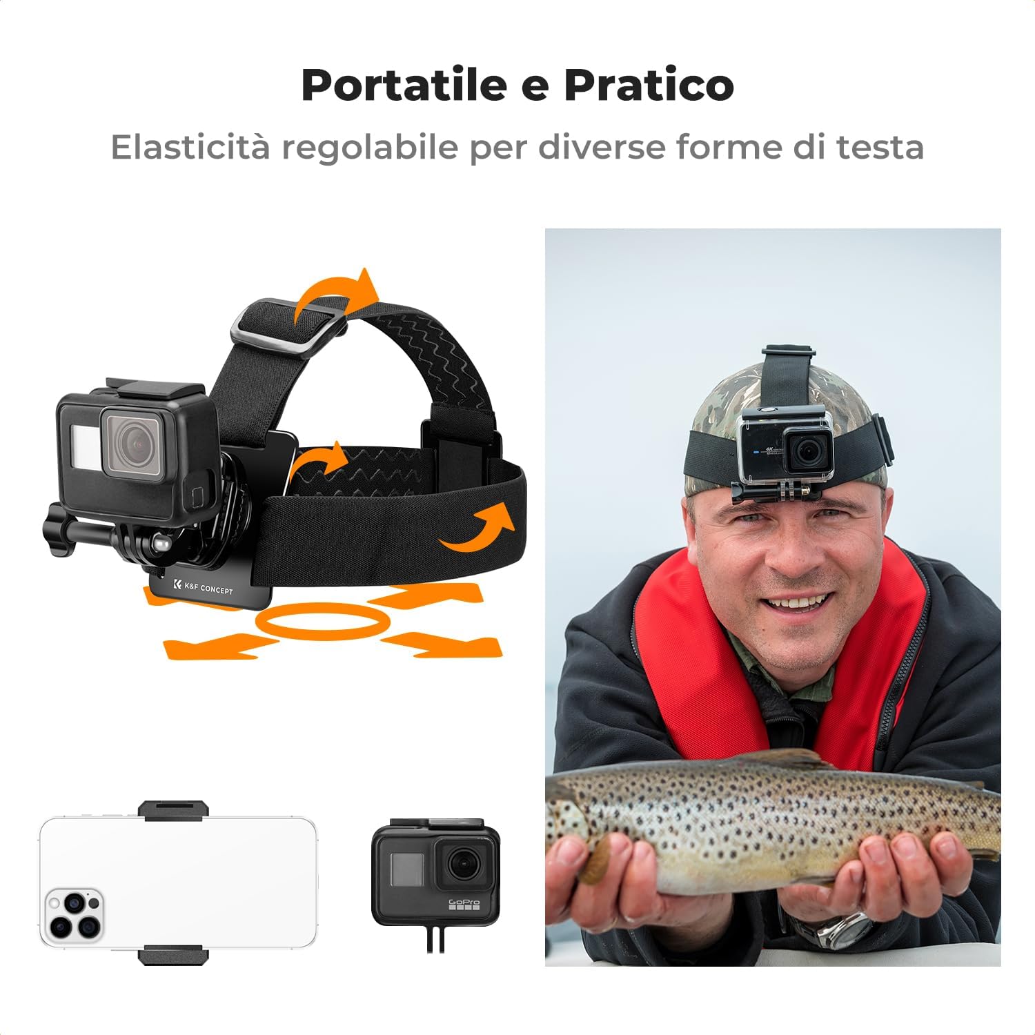 Detalle 2 de K&F CONCEPT Kit Accessori Action Cam