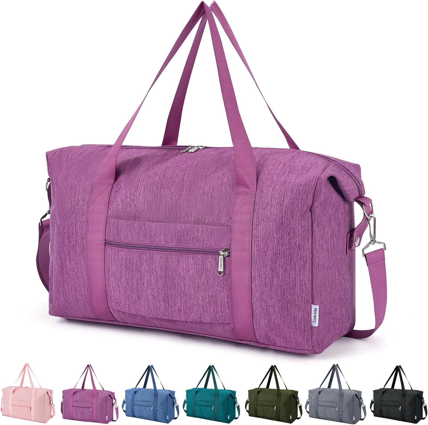 Detalle de Narwey for Easyjet Cabin 45x36x20 Underseat Foldable Travel Duffel (25L) in Dark Purple