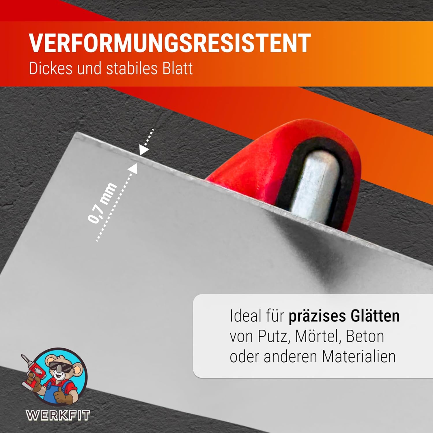 Detalle 2 de Glättekelle Set für Gips 100 mm