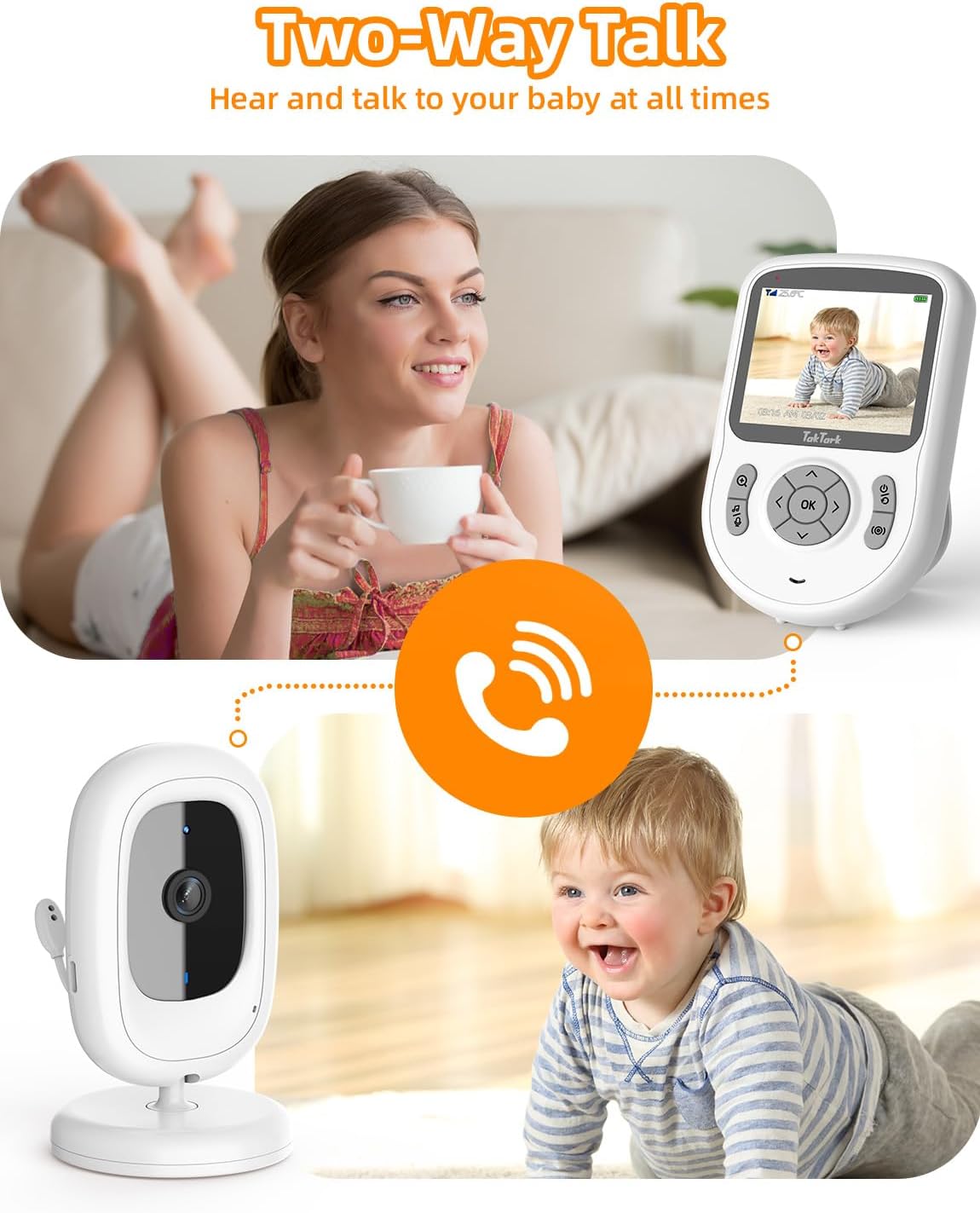 Detalle de TakTark Babyphone mit Kamera 2,8 Zoll